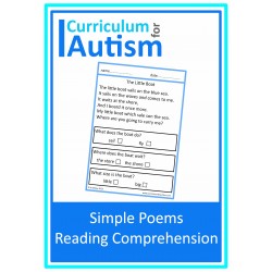 Simple Poems Reading Comprehension Worksheets